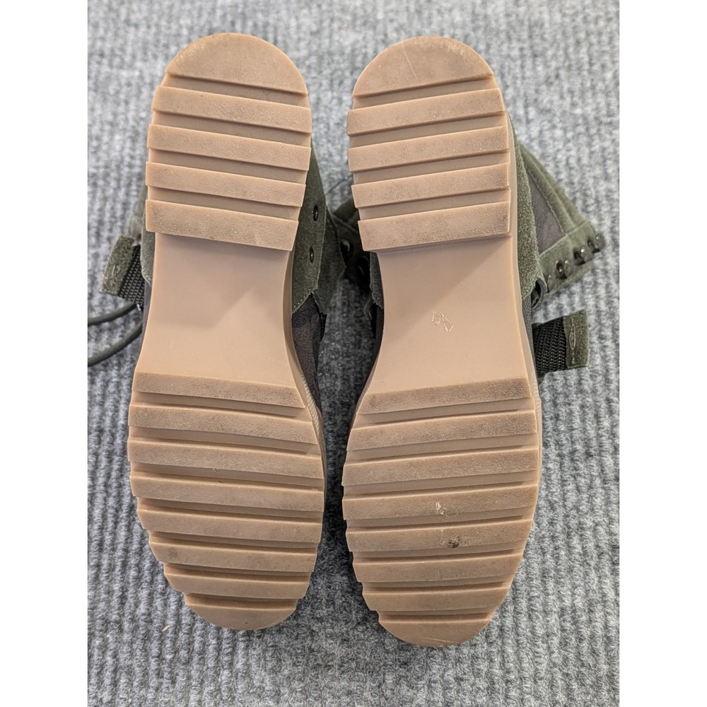 Steve Madden Nayra Combat Platform Ankle Boots Womens 7.5 Green Camo Streetwear - Picture 5 of 9